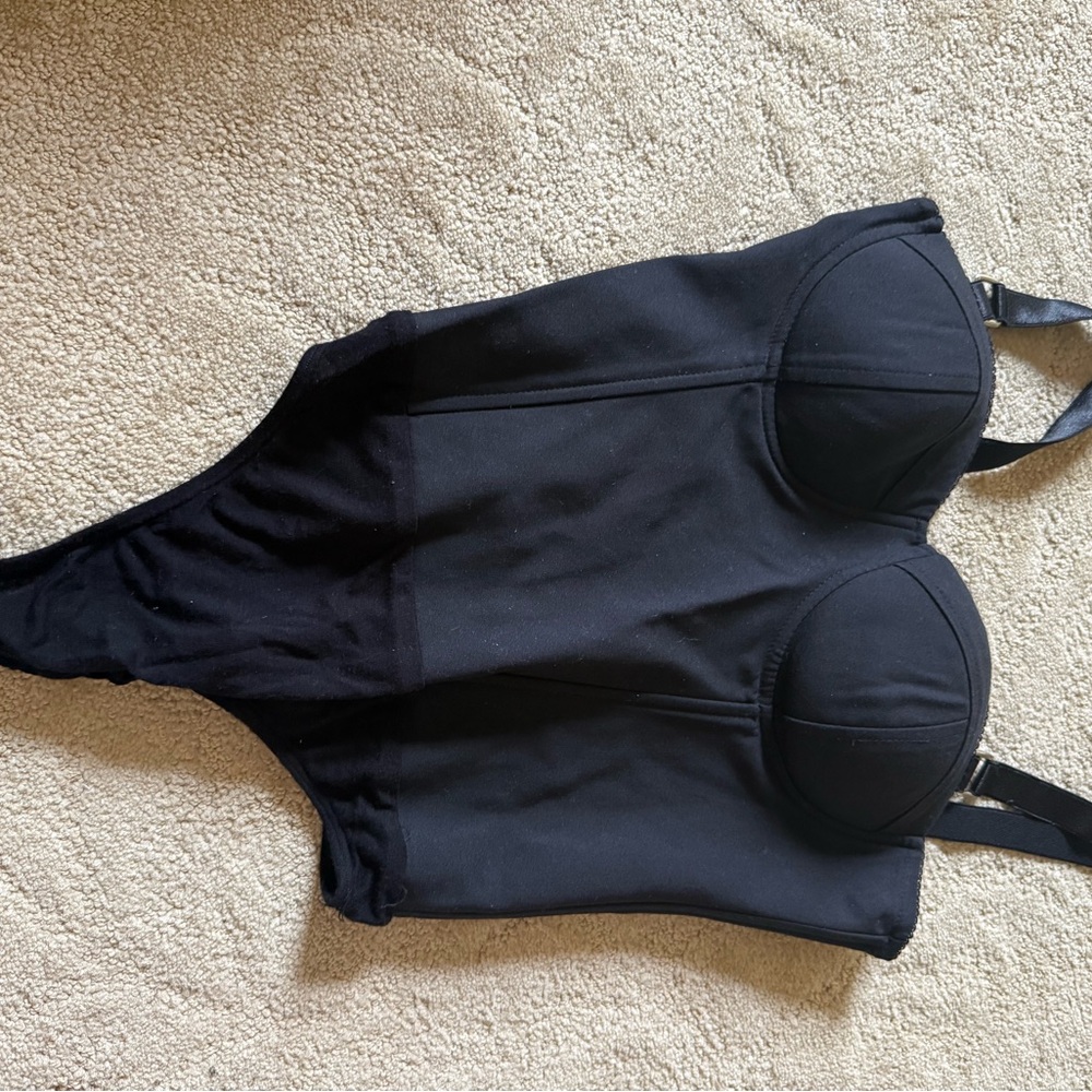 by the way. Elegant Black Bustier Garment